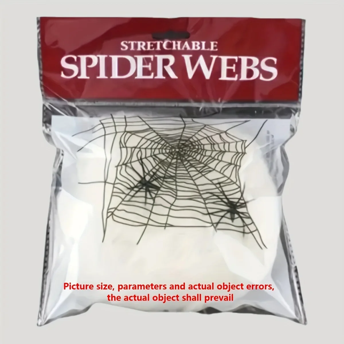 Spider Web Halloween Decoration - Dehnbare Spinnennetze mit jeweils 2 Spinnen,