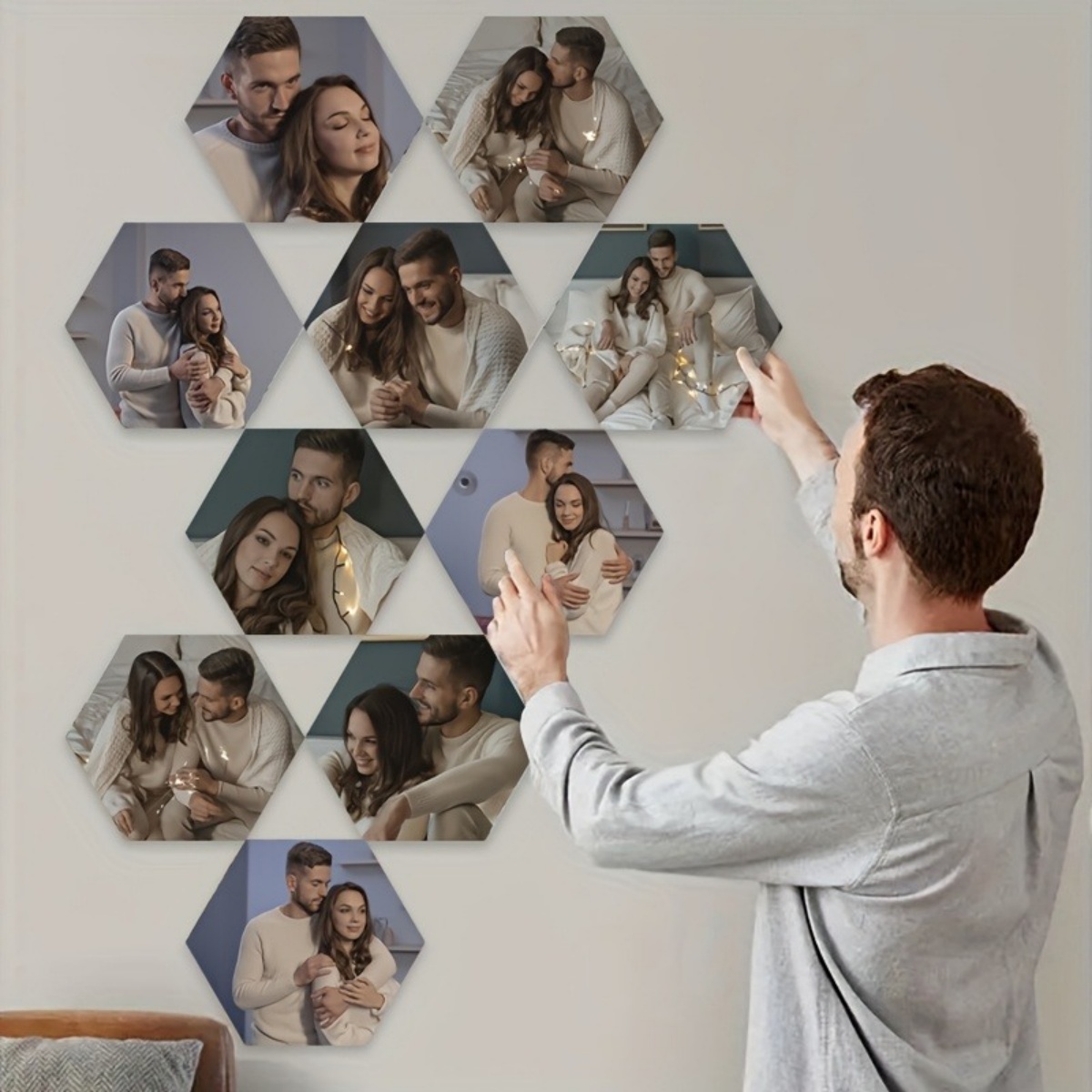 Halloween Party Supplies - Individuelle Wanddekoration – Moderne sechseckige Fotodrucke.