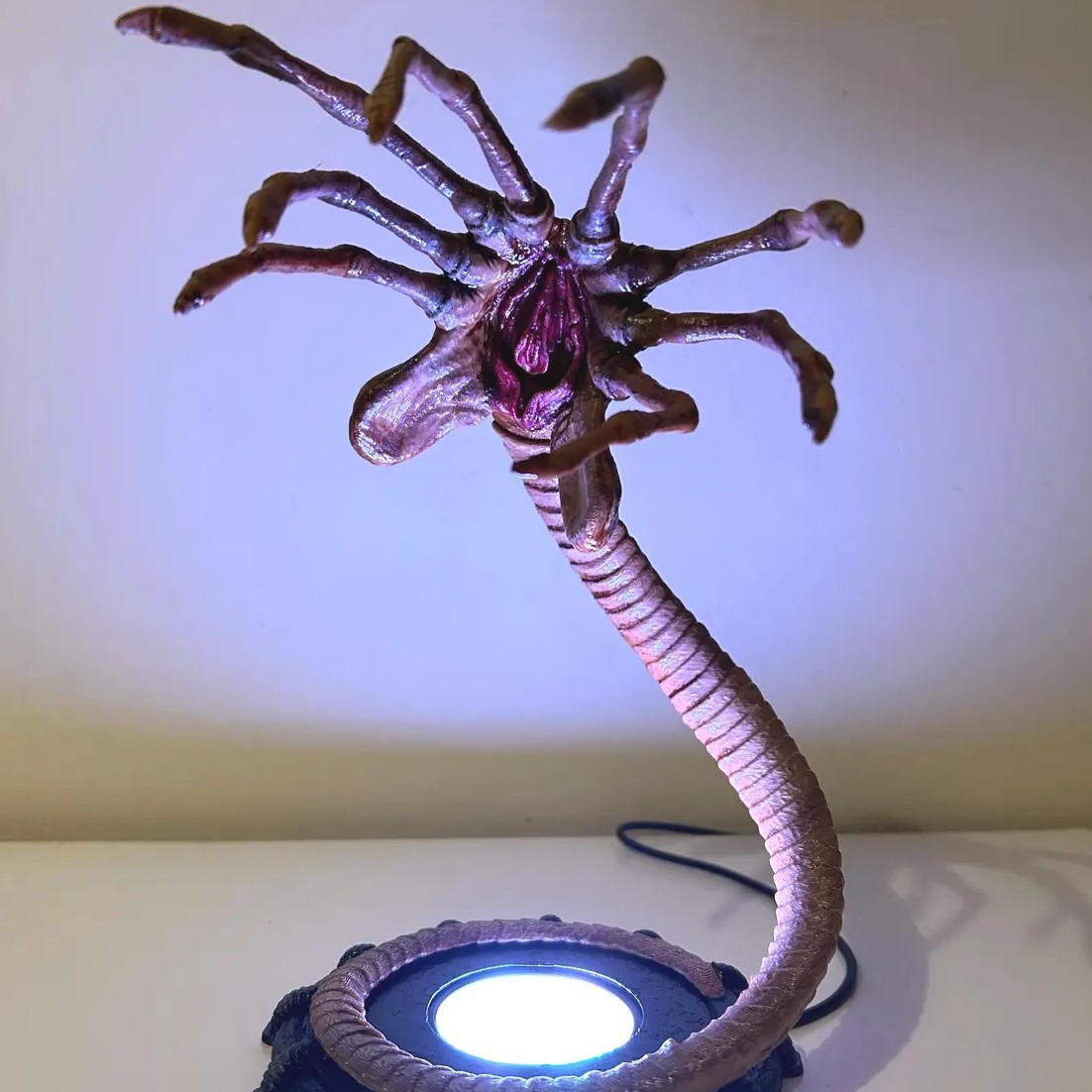 Halloween Pumpkin Decor Led - Alien Facehugger Lampe Nachtlicht, Blinkende Halloween-Kürbis-Dekoration