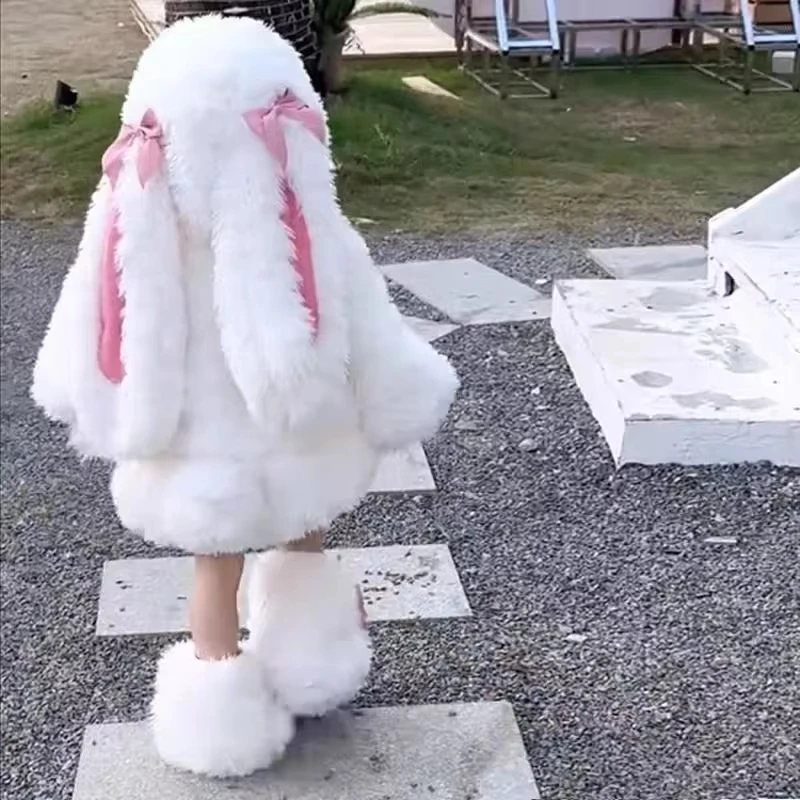 Halloween Costume Kids - Mädchen Niedliches Cartoon-Plüsch-Kaninchen Cosplay-Kostüm Kawaii Kinder