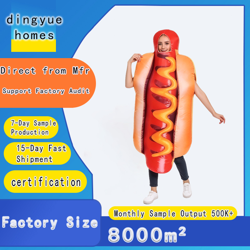 Halloween Costume Adult - Hot-Dog-Kostüm für Erwachsene, lustiges Verkleidungs-Outfit im
