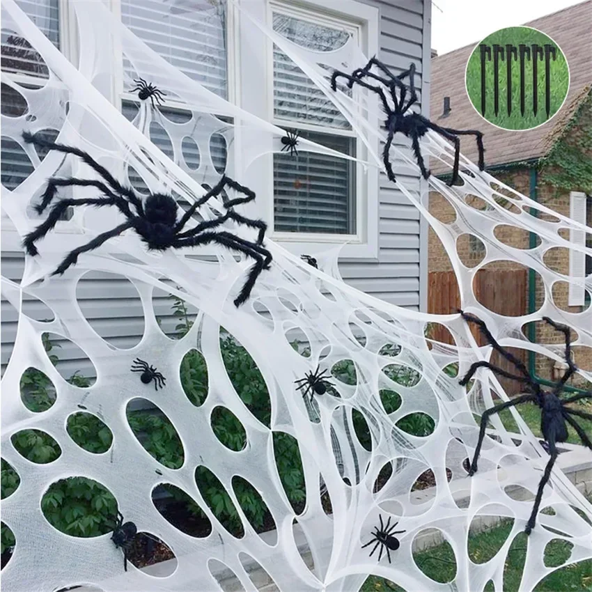 1x2m 1x4m 2x4m Künstliches Spi – Spider Web Halloween Decoration Bewertung und Preis