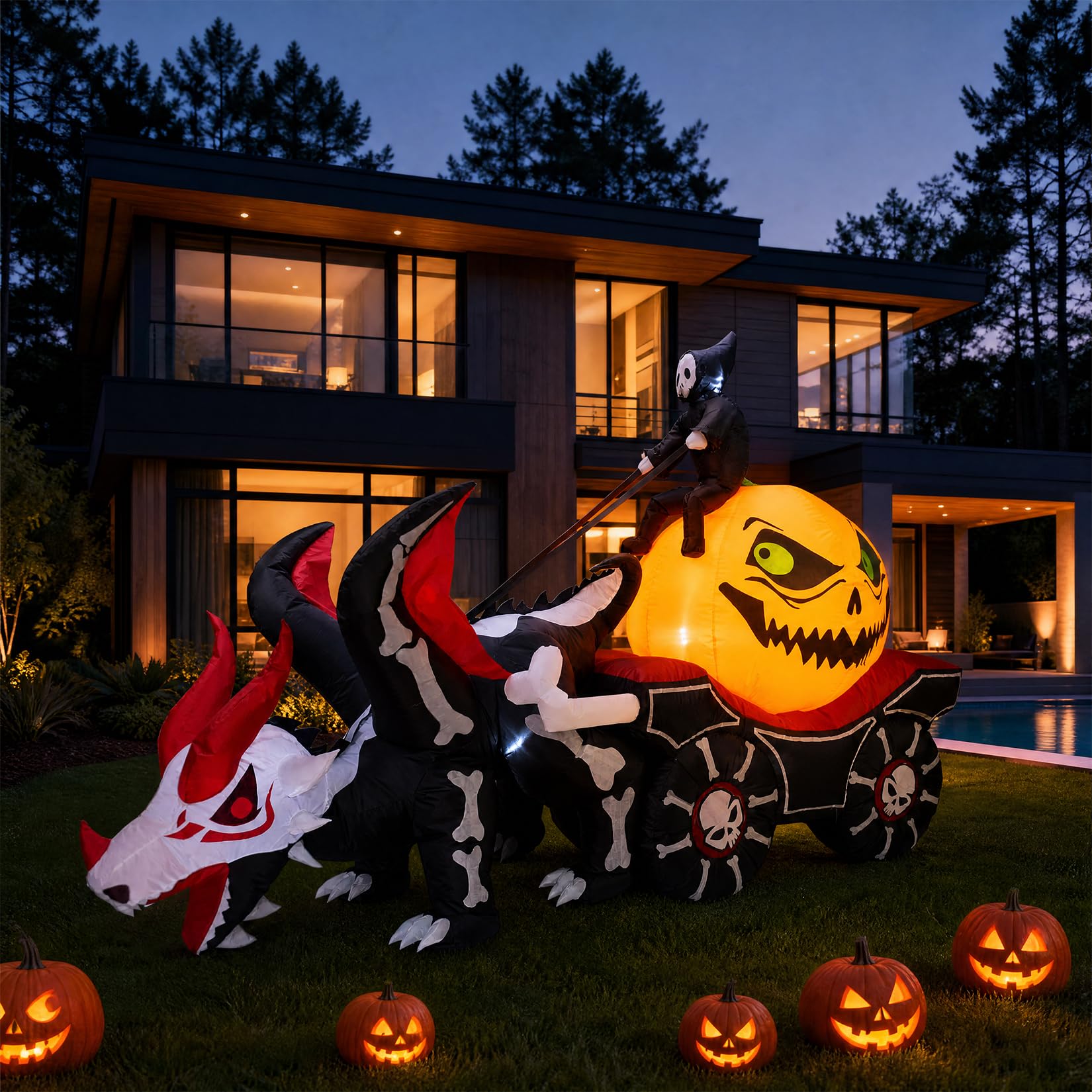 8,9 Fuß große, beleuchtete, au – Halloween Pumpkin Decor Led Bewertung und Preis