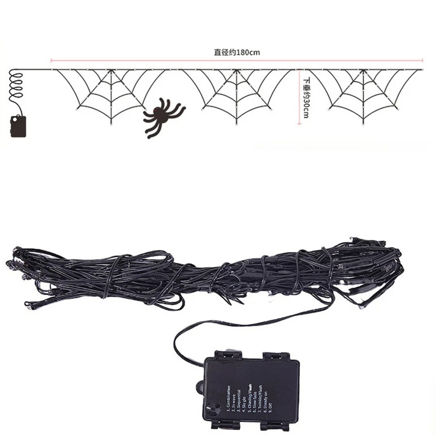 Halloween-Spinnennetz-Lichterk – Halloween Led String Lights Orange Bewertung und Preis