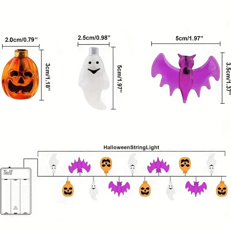 Niedliche Kürbis-Fledermaus-Ge – Halloween Led String Lights Orange Bewertung und Preis