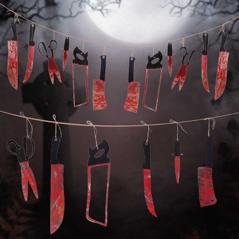 1-4Set blutiges Halloween-Bann – Spider Web Halloween Decoration Bewertung und Preis