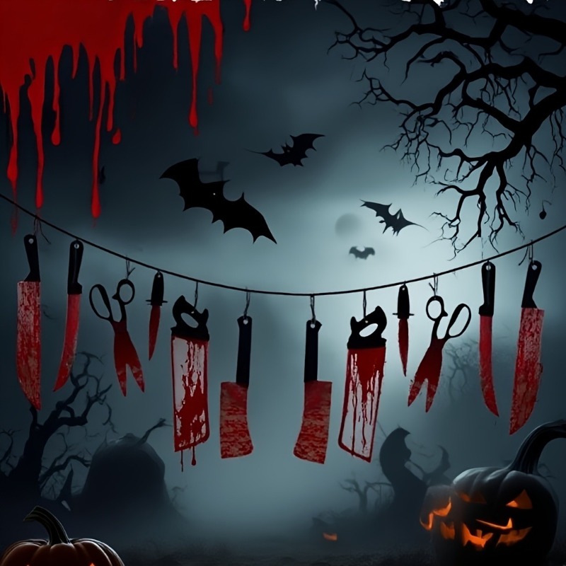 1-4Set blutiges Halloween-Bann – Spider Web Halloween Decoration Bewertung und Preis