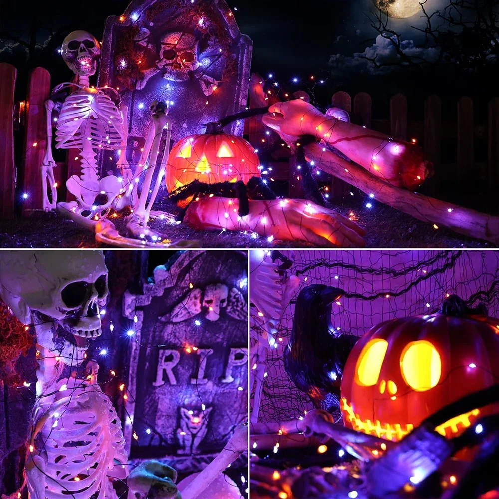 10–120 m Kupferdraht-Lichterke – Halloween Led String Lights Orange Bewertung und Preis