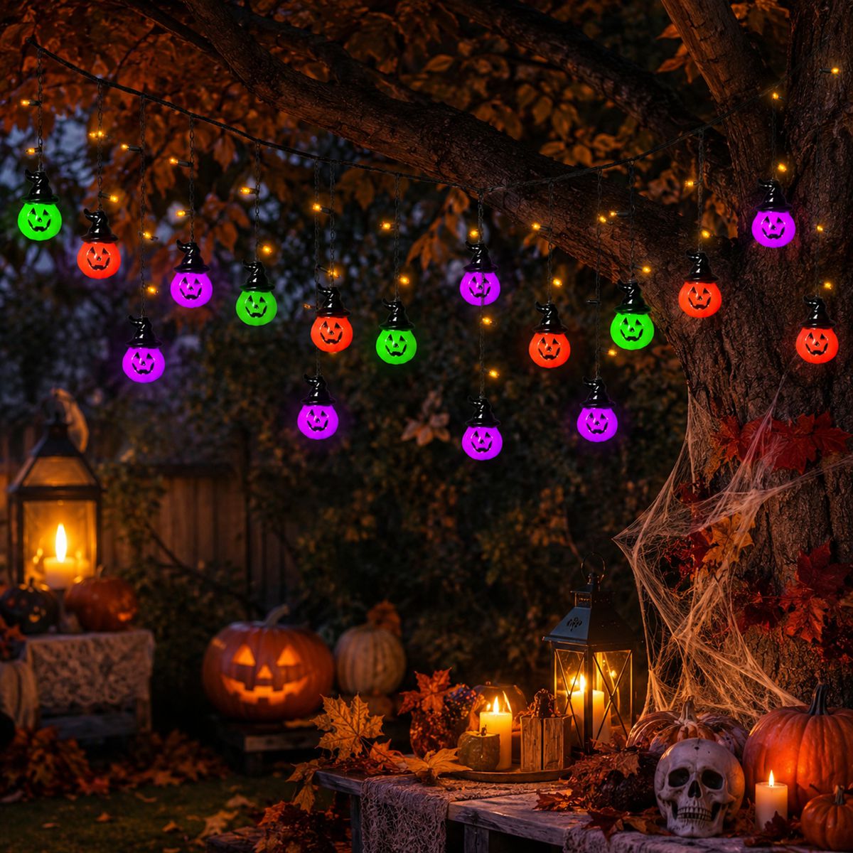 1 Stück Halloween Gruseliger 1 – Halloween Led String Lights Orange Bewertung und Preis