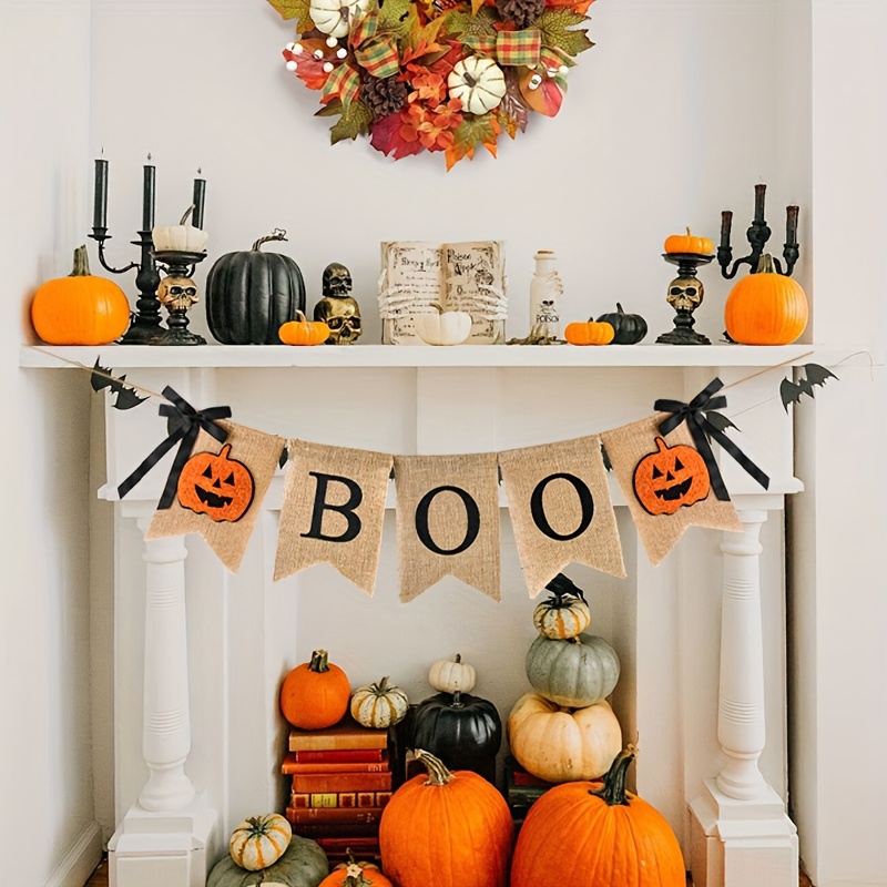 1 Set rustikales Halloween-Ban – Pumpkin Lantern Halloween Bewertung und Preis
